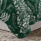 Greenland Home Fashions 100% Jacquard Woven Polyester Noella Coverlet Set Green