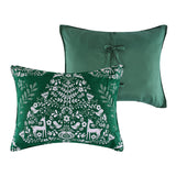 Greenland Home Fashions 100% Jacquard Woven Polyester Noella Pillow Sham Green