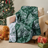 Greenland Home Fashions 100% Jacquard Woven Polyester Noella Accessory Throw Blanket 50" x 60" Green