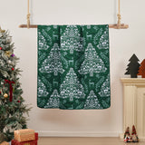 Greenland Home Fashions 100% Jacquard Woven Polyester Noella Accessory Throw Blanket 50" x 60" Green