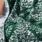 Greenland Home Fashions 100% Jacquard Woven Polyester Noella Accessory Throw Blanket 50" x 60" Green