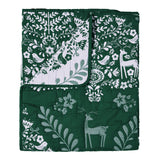 Greenland Home Fashions 100% Jacquard Woven Polyester Noella Accessory Throw Blanket 50" x 60" Green