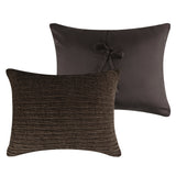 Greenland Home Fashions Reversible Chenille Velvet Crush Pillow Sham Chocolate