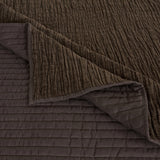 Greenland Home Fashions Chenille Velvet Crush Quilt Set Chocolate