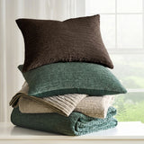 Greenland Home Fashions Chenille Velvet Crush Quilt Set Chocolate