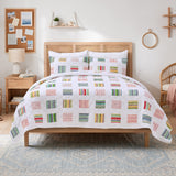 Greenland Home Fashions 100% Cotton Sailor Stripe Quilt Set White