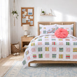 Greenland Home Fashions 100% Cotton Sailor Stripe Quilt Set White