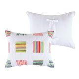 Greenland Home Fashions 100% Cotton Sailor Stripe Quilted Pillow Sham White