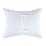 Greenland Home Fashions 100% Cotton Sailor Stripe Quilted Pillow Sham White
