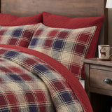Greenland Home Fashions 100% Cotton Nicholas Plaid Reversible Pillow Sham Blue