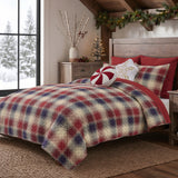 Greenland Home Fashions 100% Cotton Nicholas Plaid Reversible Quilt Set Blue
