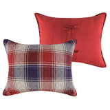 Greenland Home Fashions 100% Cotton Nicholas Plaid Reversible Pillow Sham Blue