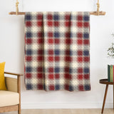 Greenland Home Fashions 100% Cotton Nicholas Plaid Reversible Accessory Throw Blanket 50" x 60" Blue