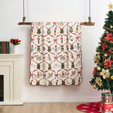 Greenland Home Fashions 100% Cotton 12 Days of Christmas Accessory Throw Blanket 50" x 60" Multicolor