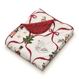 Greenland Home Fashions 100% Cotton 12 Days of Christmas Accessory Throw Blanket 50" x 60" Multicolor