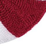 Greenland Home Fashions Cotton Blend Holiday Peppermint Decorative Pillow 14" Diameter Red