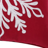 Greenland Home Fashions 100% Cotton Holiday Snowflake Decorative Pillow 18" x 18" Red
