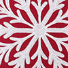Greenland Home Fashions 100% Cotton Holiday Snowflake Decorative Pillow 18" x 18" Red