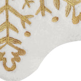 Greenland Home Fashions 100% Holiday Snowflake Decorative Pillow 18" Diameter White