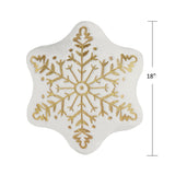 Greenland Home Fashions 100% Holiday Snowflake Decorative Pillow 18" Diameter White
