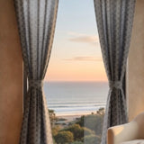 Greenland Home Fashions 100% Cotton Theorum Light Filtering Window Curtain Panel Pair 42" x 84" Grey