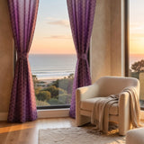 Greenland Home Fashions 100% Cotton Theorum Light Filtering Window Curtain Panel Pair 42" x 84" Orchid