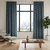 Greenland Home Fashions 100% Cotton Theorum Light Filtering Window Curtain Panel Pair 42" x 84" Teal