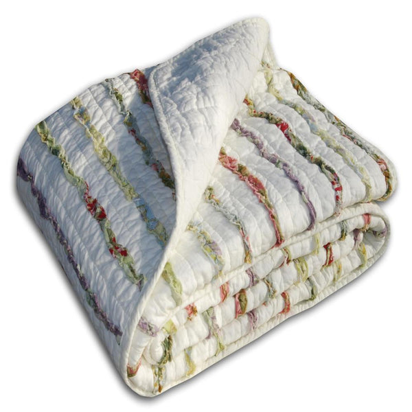 Greenland Home Fashion Bella Ruffle Accessory Throw Blanket - Multi 50x60