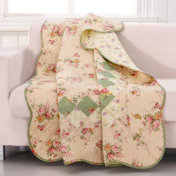 Greenland Home Fashion Bliss Accessory Throw Blanket - Ivory 50x60