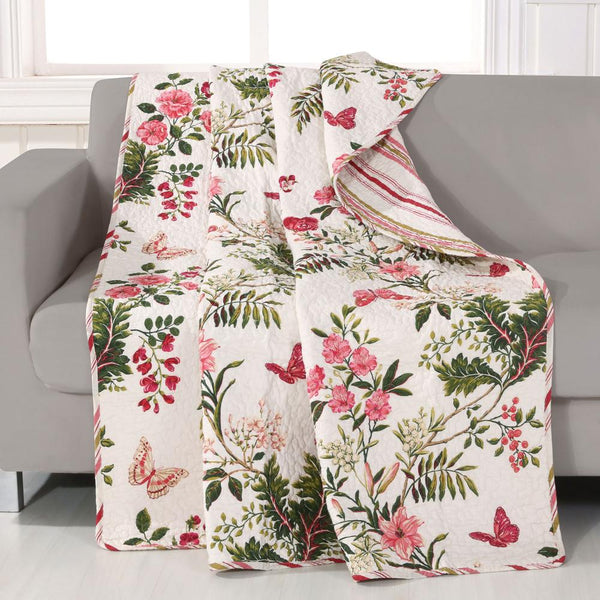 Greenland Home Fashion Butterflies Accessory Throw Blanket - Multi 50x60
