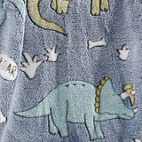 Dino Friends Micro Plush All Season Throw Blanket 50" X 60" Light Blue by Plazatex