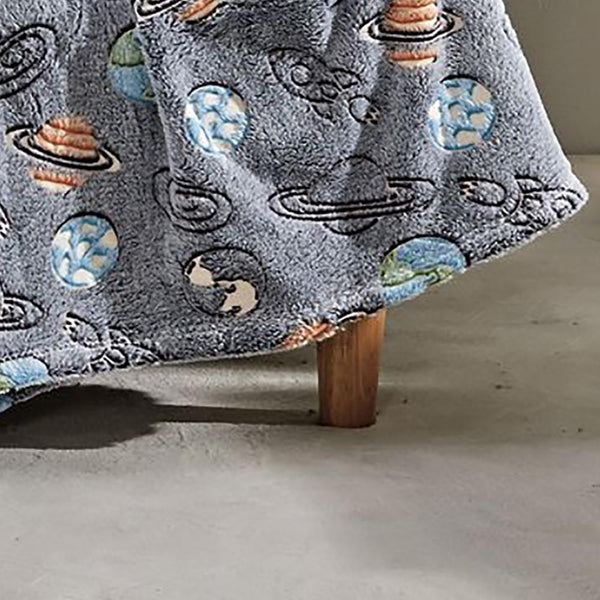 Outer Space Micro Plush All Season Throw Blanket 50" X 60" Multicolor by Plazate