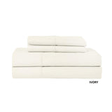 Hotel Concepts 500 Thread Count Sateen Sheet - 4 Piece Set - Ivory