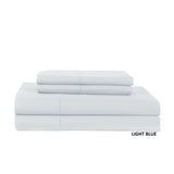 Hotel Concepts 500 Thread Count Sateen Sheet - 4 Piece Set - Lite Blue
