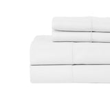 Hotel Concepts 500 Thread Count Sateen Sheet - 4 Piece Set - White