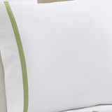 Hotel Concepts 500 Thread Count Deep Pocket Tonal Cotton Sateen Sheet - 4 Piece Set - White/Celadon