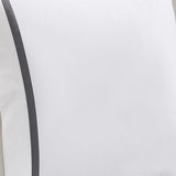 Hotel Concepts 500 Thread Count Deep Pocket Tonal Cotton Sateen Sheet - 4 Piece Set - White/Gray