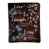 Shavel Hi Pile High Quality Luxurious And Incredibly Soft Warm Snuggly Throw Jumbo 60x80" - Live Laugh Love