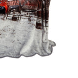 Shavel 100% Polyester Luxury High Pile Oversized Red Barn One Size Luxury Throw 60x80 Multi