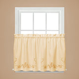 Saturday Knight Ltd Seabreeze Linen Textured Window Tier - 2 Piece - Sand