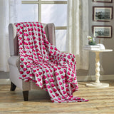 Plazatex Juliette Micro plush Decorative All Season Multi Color 50" X 60" Throw Blanket