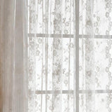 Saturday Knight Ltd Petite Fleur Collection High Quality And Lace Fresh Flowers Window Panel - White