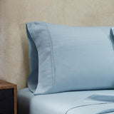 Knightsbridge 1000 Thread Count Herringbone Sateen Sheet Set - Light Blue
