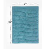 Knightsbridge Stylish And Comfortable All Season Traditional New Tile Design Bath Rug 21" X 34" Aqua