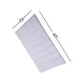 Knightsbridge Stylish And Comfortable All Season Traditional New Tile Design Cotton Bath Rug 24" X 40" White