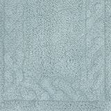 Knightsbridge Stylish And Comfortable Traditional Chain Design 2 PC Cotton Bath Rug Set 17"x24" & 21"x34" Light Blue
