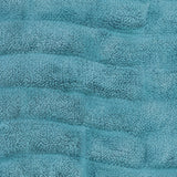 Knightsbridge 2-Piece Cotton Tile Design Bath Rug Set 17"x24" & 21"x34" Aqua