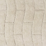 Knightsbridge 2Pc Luxury Cotton Tile Design Bath Rug Set 17"x24" & 21"x34" Ivory