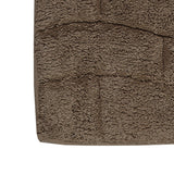 Knightsbridge Stylish Comfortable Traditional New Tile Design 2 PC Cotton Bath Rug Set 17" X 24" & 21" X 34" Stone