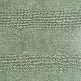 Knightsbridge Stylish Comfortable Traditional Wide Cut Design 2 PC Cotton Bath Rug Set 17" X 24" & 21" X 34" Sage
